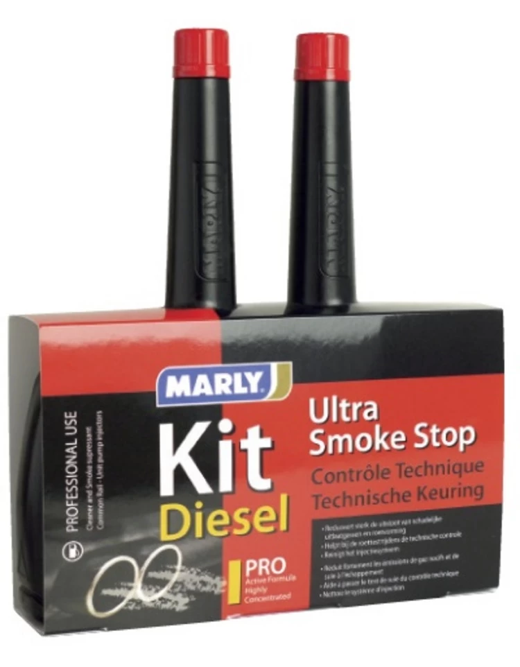 Marly Kit Anti Smoke En CTI Diesel ULTRA 2x400ml Voor De Technische Keuring