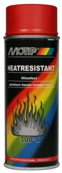 Motip Hittebestendig Rood 300gr Spuitbus 400ml Kleur 04040