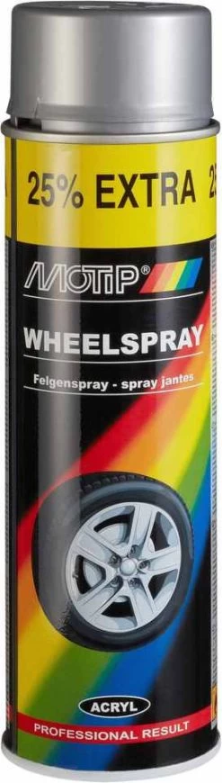 Motip Velgenlak Zilver Spuitbus 500ml Kleur 04007