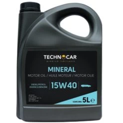 Technocar Motorolie Mineral 15W40 5 Liter, Voor Benzine En Diesel