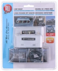 3-weg Sigarettenaanstekerplug Met 3 Aan/uit Schakelaars