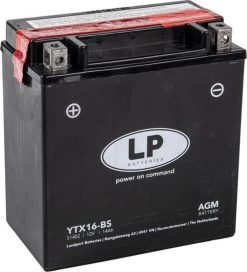 Motobatterij Met Acide 12v Ytx16-bs