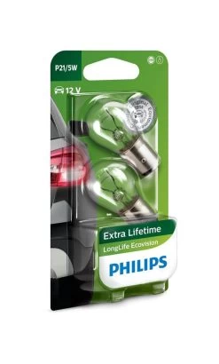 Philips 12V Longlife EcoVision P21/5W Laag Verbruik & Dubbele Levensduur
