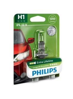 Philips 12V Longlife EcoVision H1 Laag Verbruik & Dubbele Levensduur