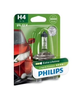 Philips 12V Longlife EcoVision H4 Laag Verbruik & Dubbele Levensduur