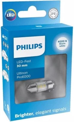 Philips 12V Festoon 14x30mm 4000K X-treme Ultinon Led