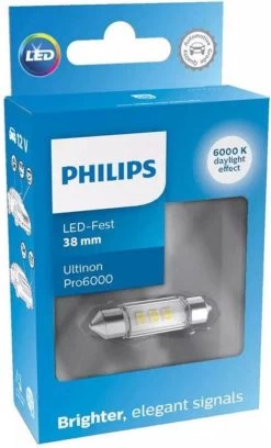 Philips 12V Festoon 10,5x38mm 6000K X-treme Ultinon Led